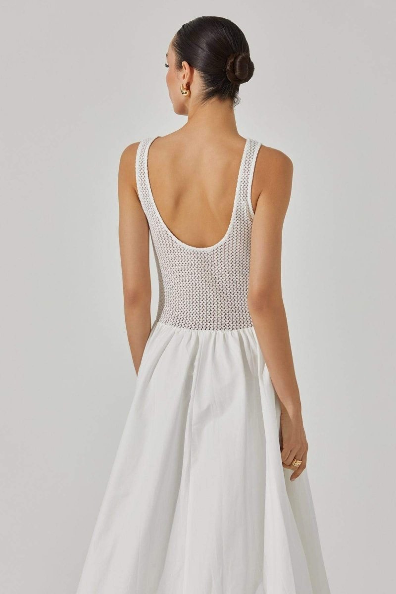 Leila® | Sleeveless Midi Dress In Contrast Color