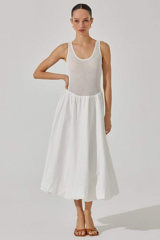 Leila® | Sleeveless Midi Dress In Contrast Color