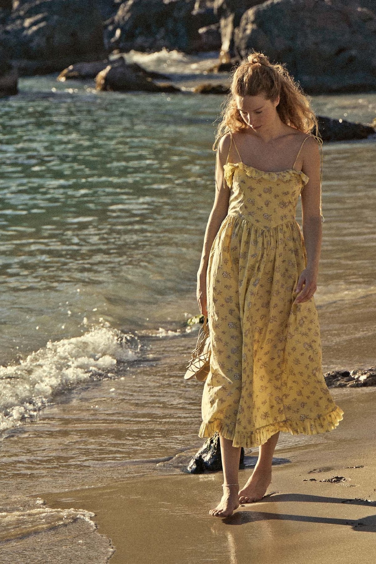 Oriana® | Printed Midi Slip With Ruffle Trim
