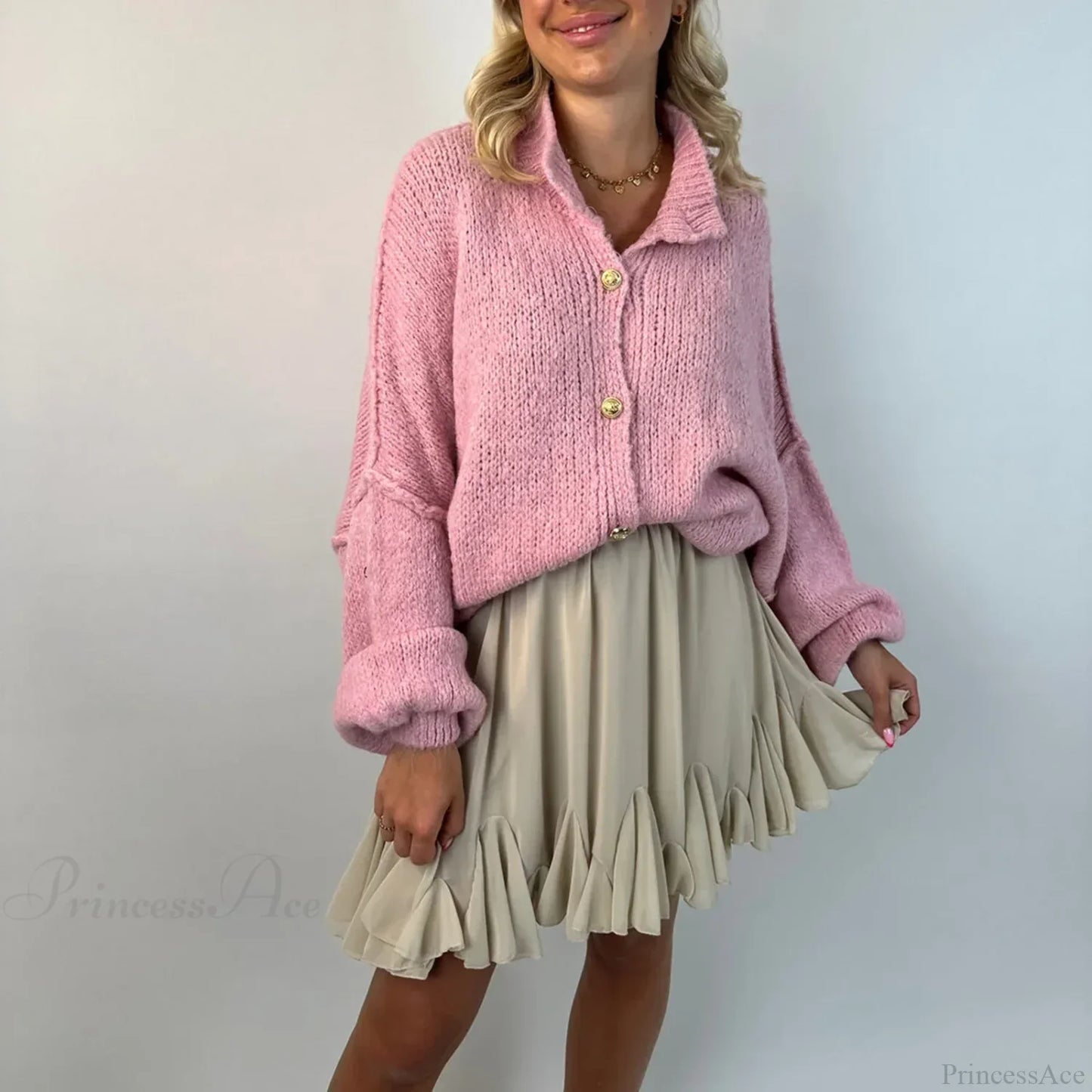 Oversized Button Down Chunky Knit Cardigan