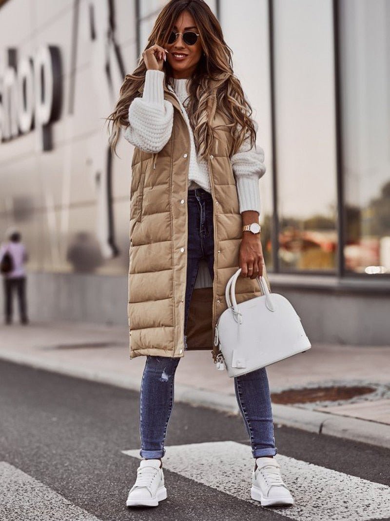 Rosalía | Padded knee-length vest