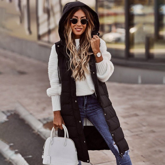 Aranzazu | Knee-length quilted vest for women