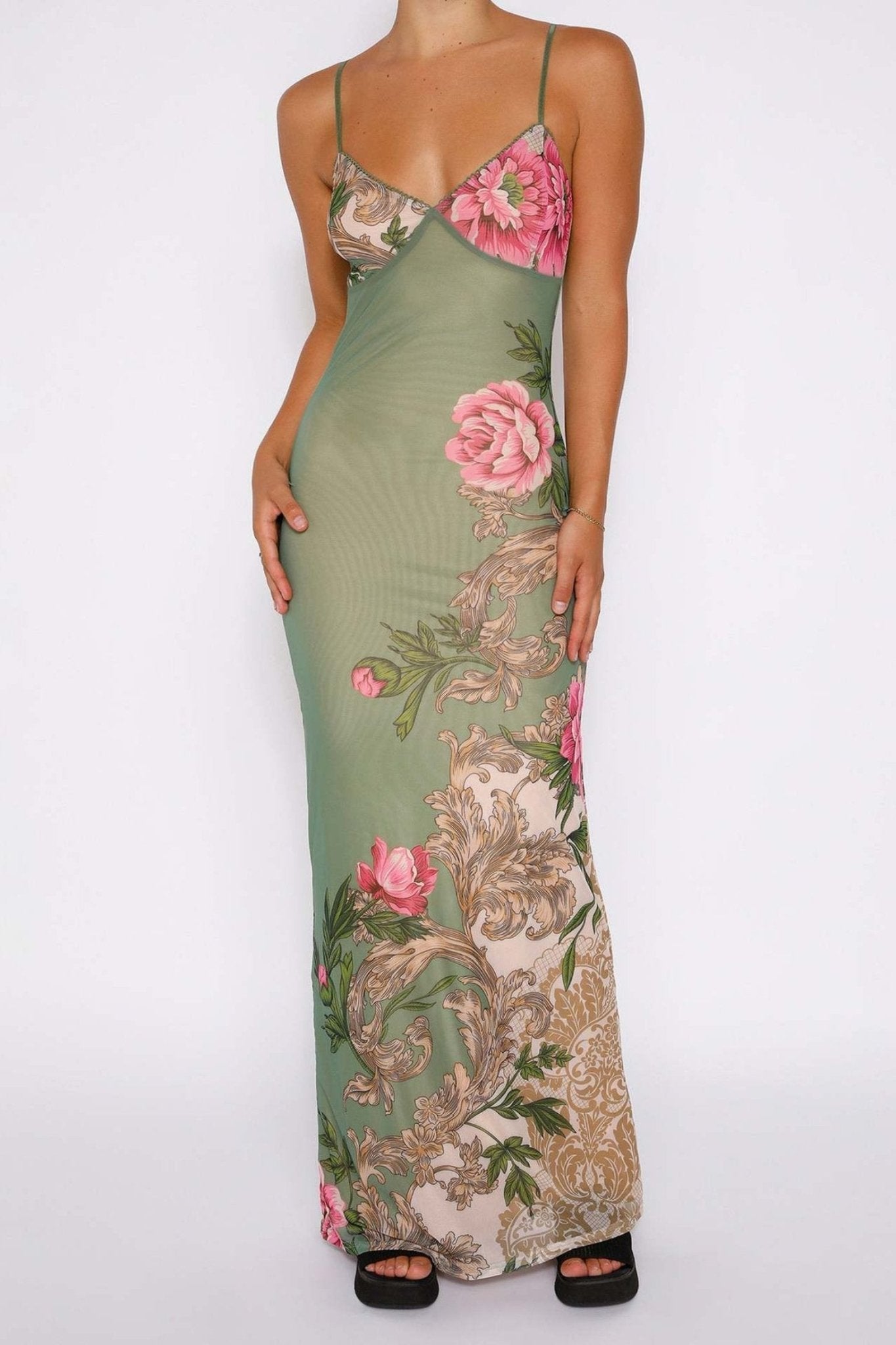 Berta® | Printed, Figure-Hugging Maxi Slip
