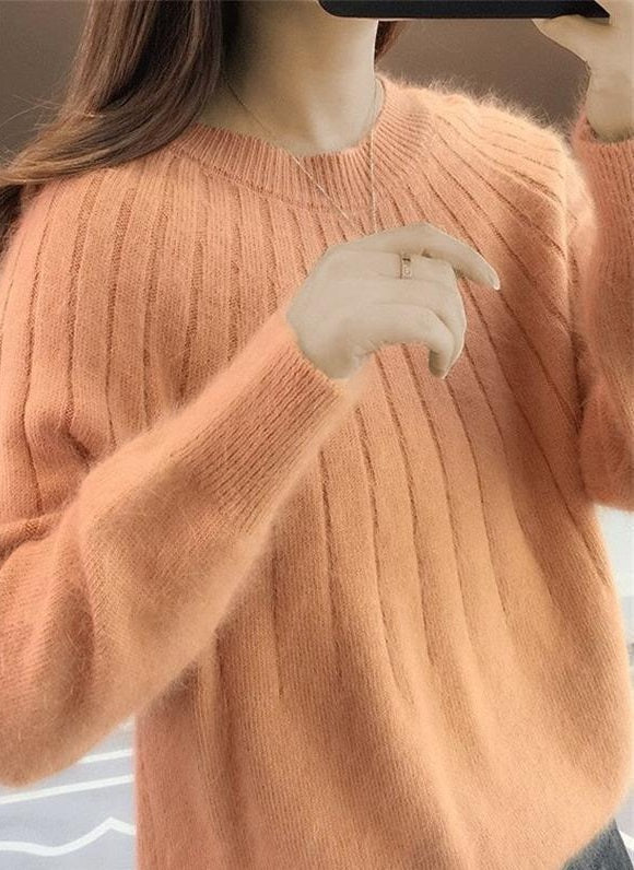 Herma | Fluffy knitted sweater for women