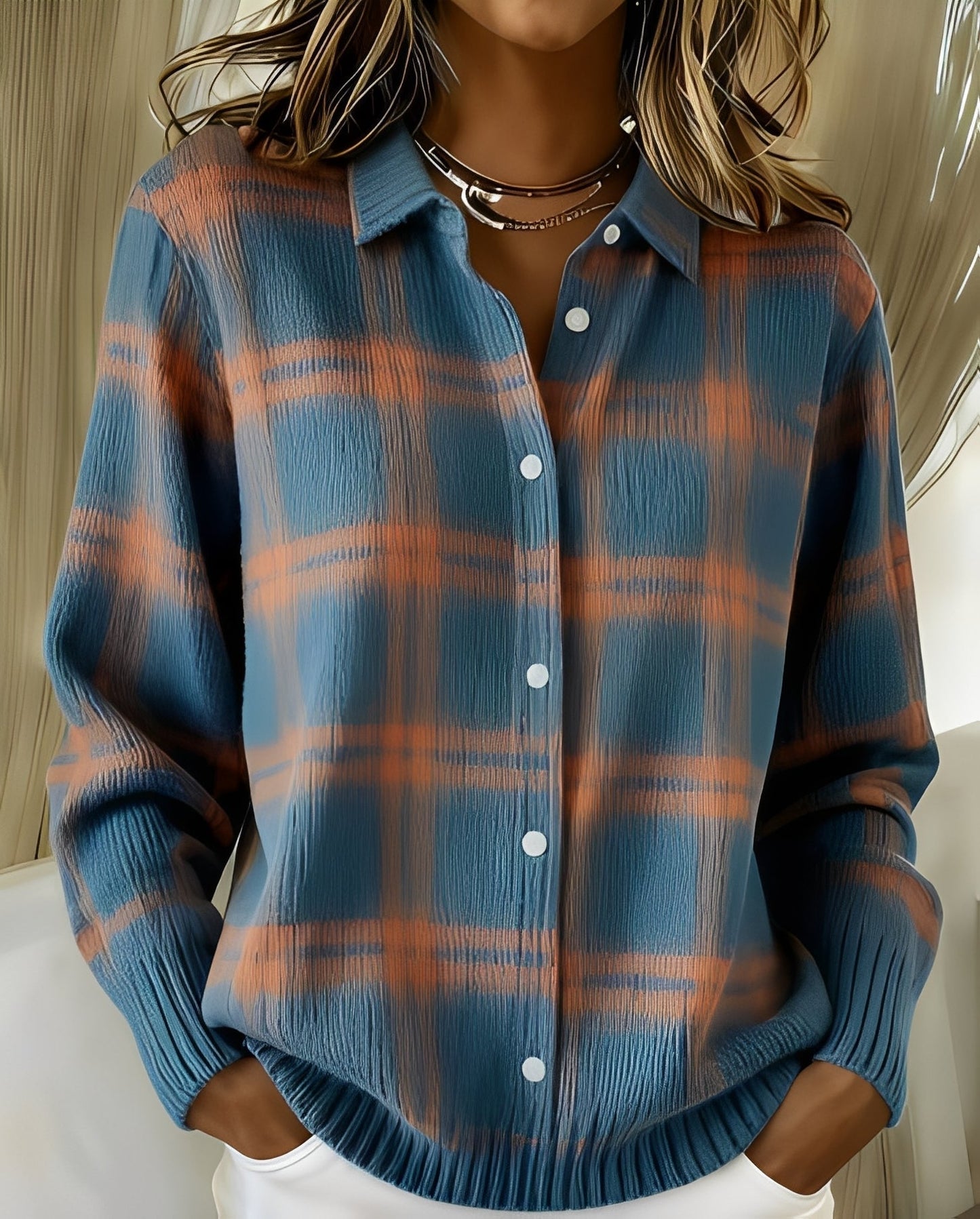Peggy | Women's Long Sleeve Button-Down Blouse