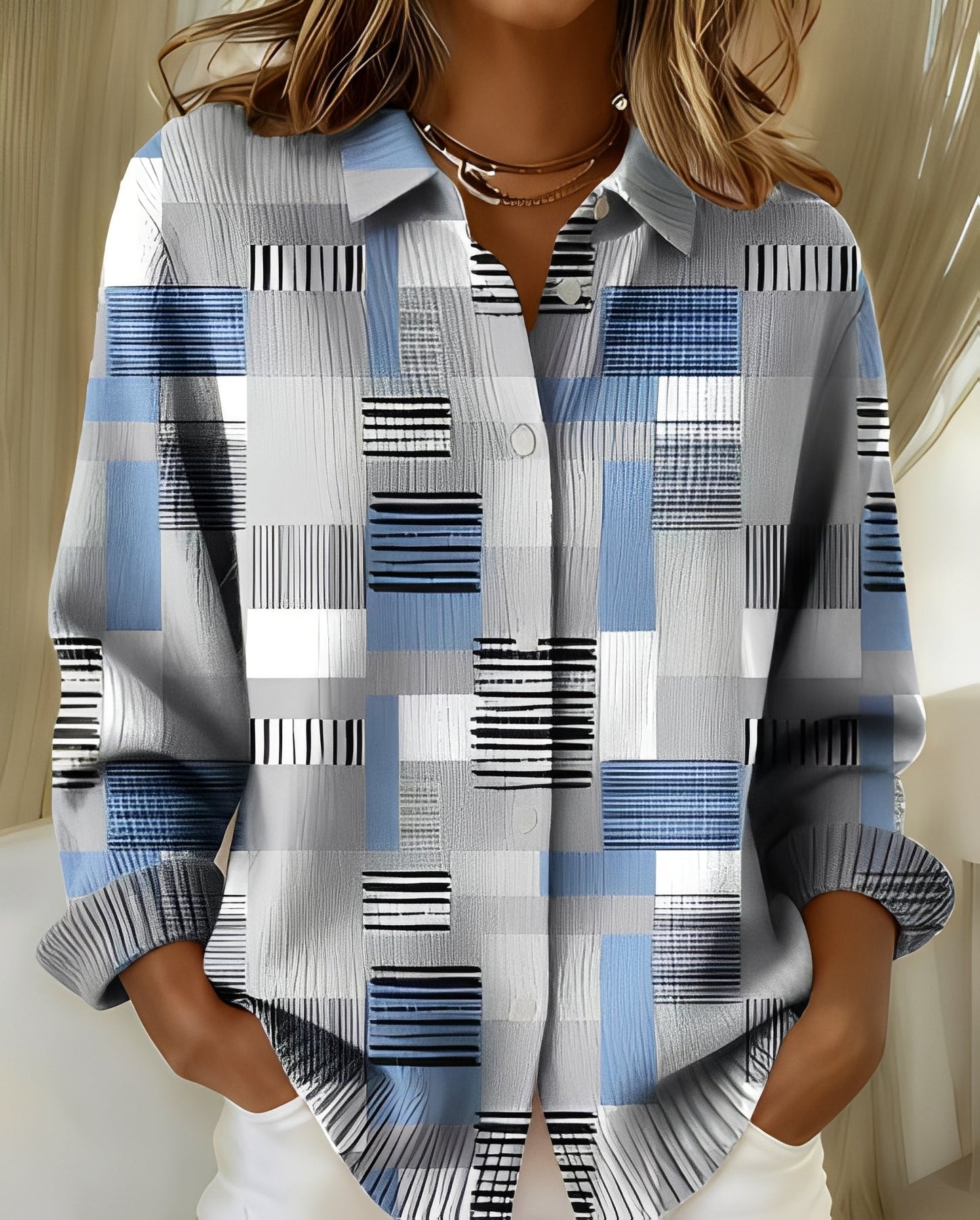 Peggy | Women's Long Sleeve Button-Down Blouse