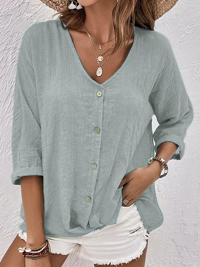 Brunskill® | Linen Shirt With V-Neck