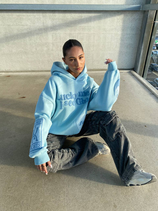 Stella® | BABY BLUE GHOST HOODIE IN PREMIUM QUALITY