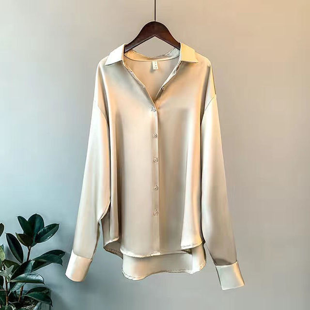 Natalia® | Casual Satin Muslin Blouse
