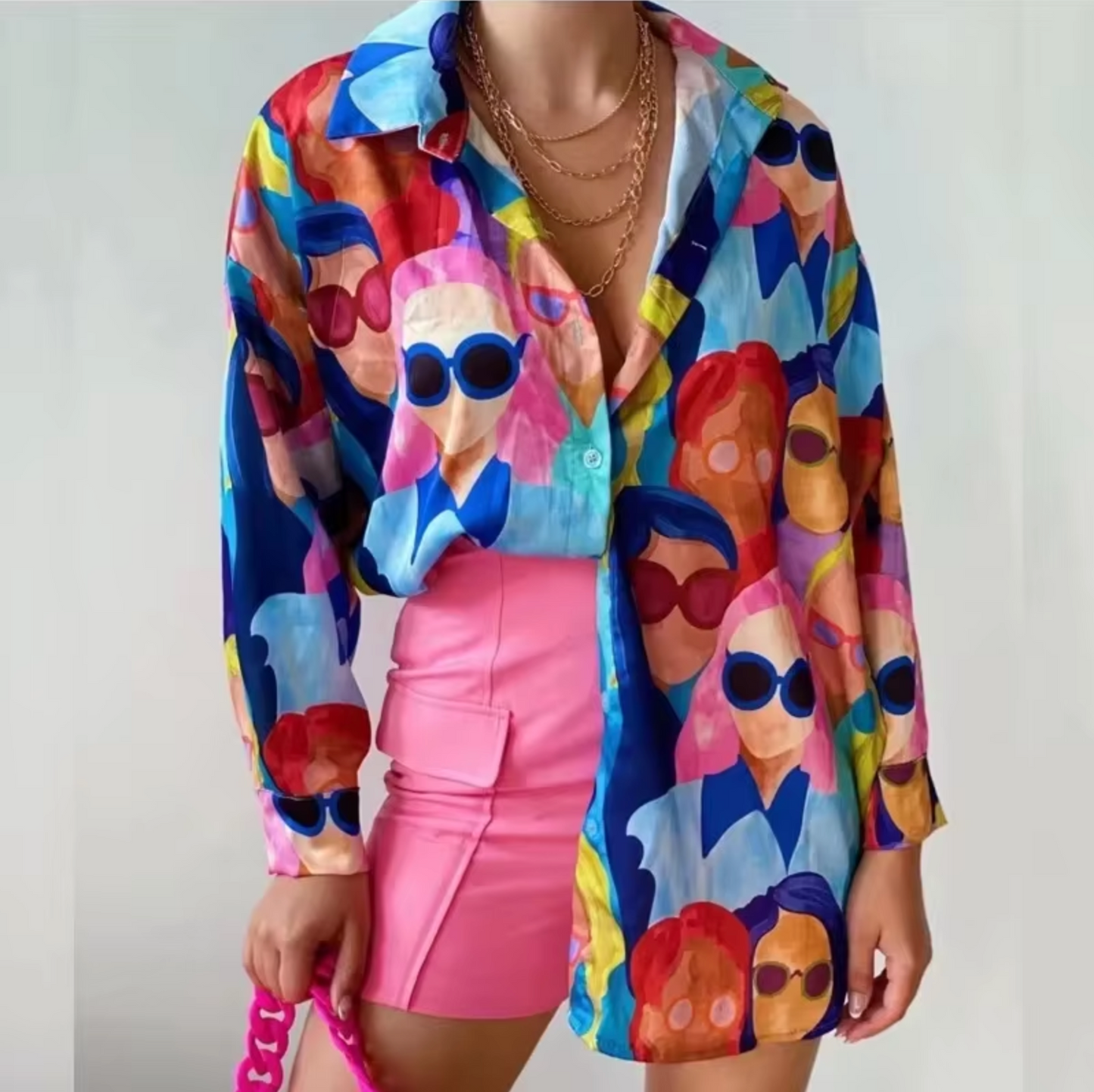 Hazel® | Casual Colorful Wide Sleeve Blouse