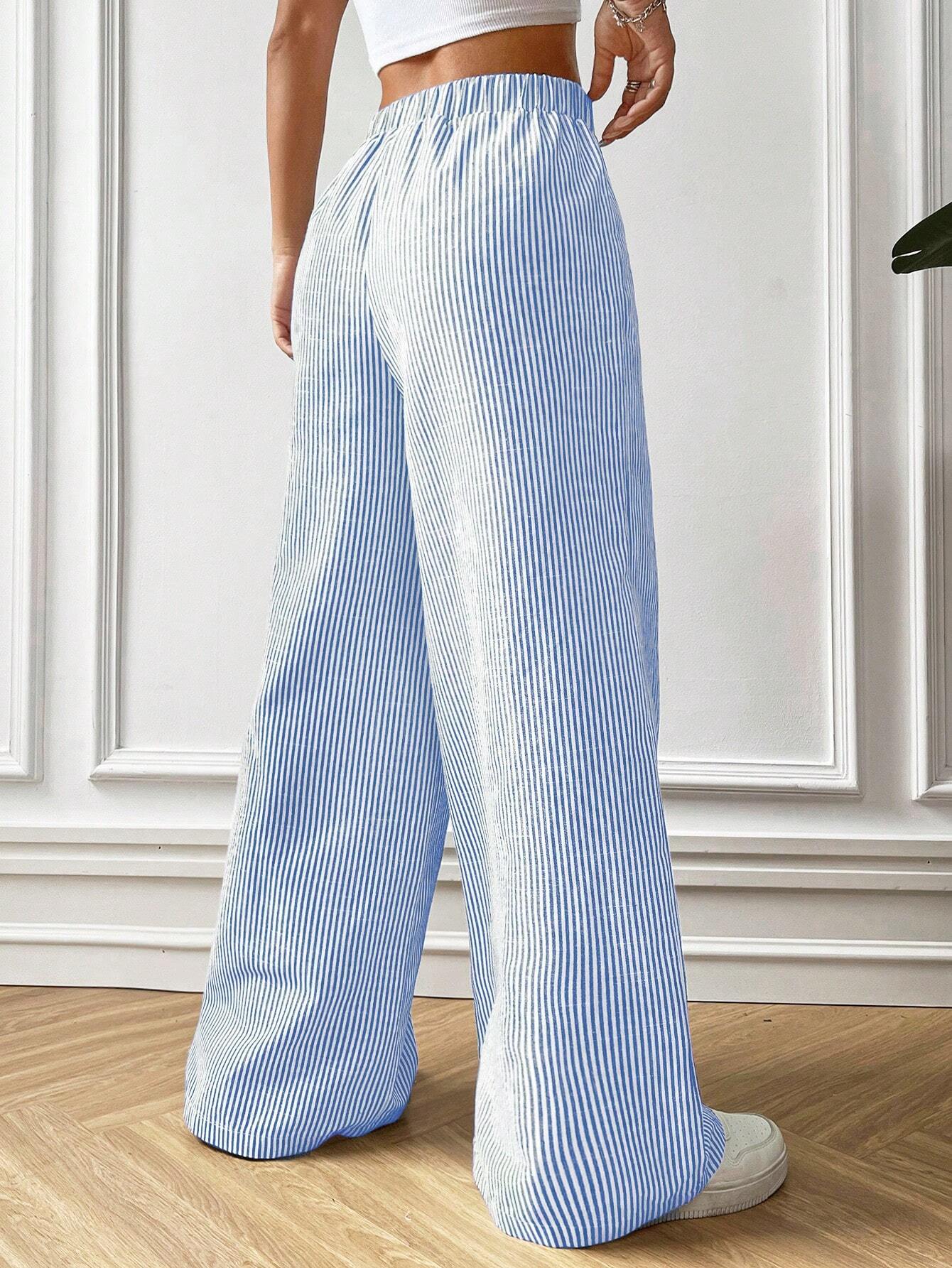Malena® | STRIPED FABRIC TROUSERS