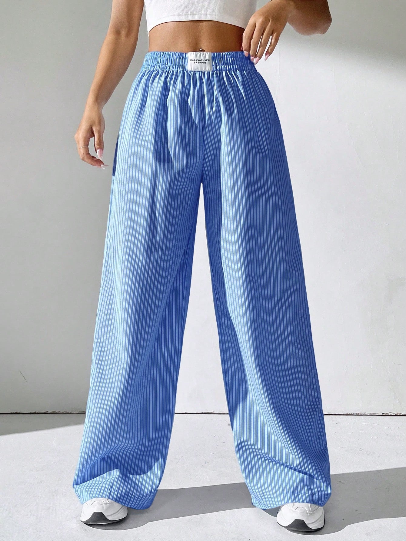 Malena | STRIPED FABRIC TROUSERS