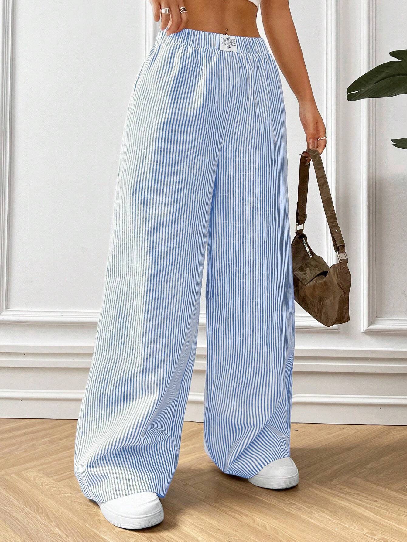 Malena® | STRIPED FABRIC TROUSERS
