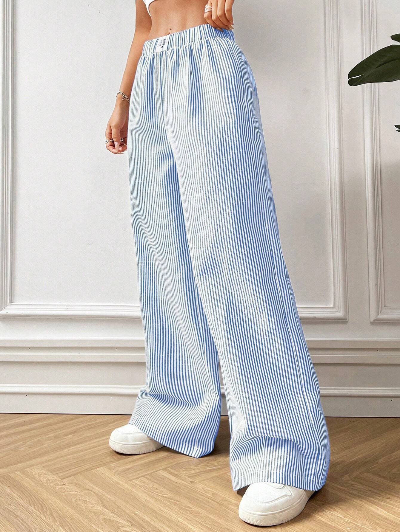 Malena | STRIPED FABRIC TROUSERS