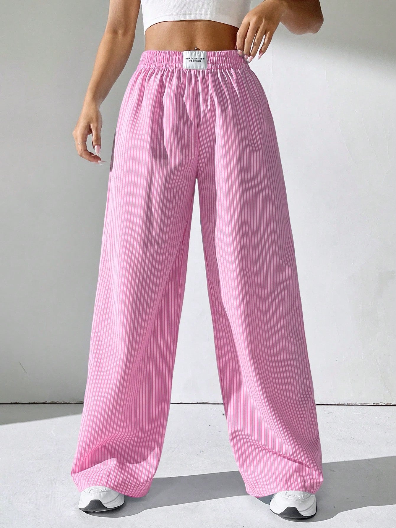 Malena | STRIPED FABRIC TROUSERS