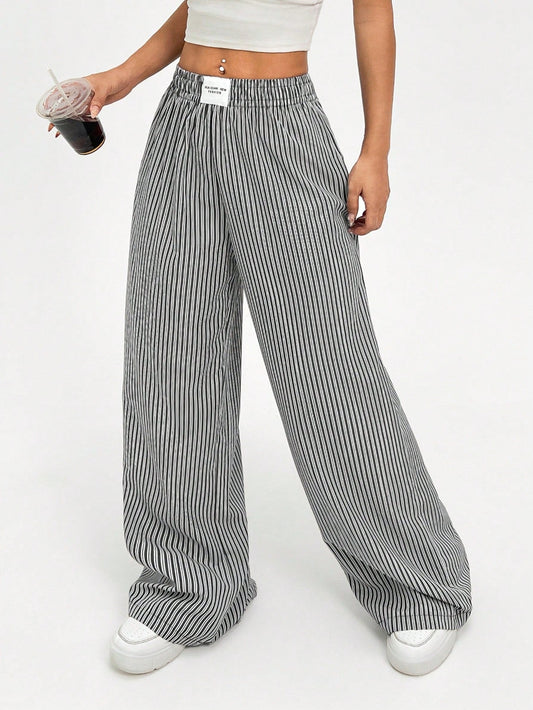 Malena | STRIPED FABRIC TROUSERS