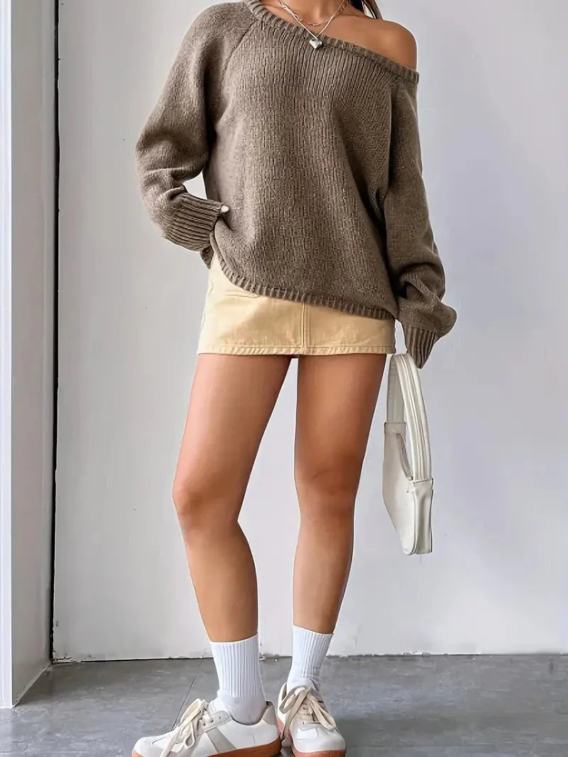 Oriana® | Off-the-shoulder knit sweater