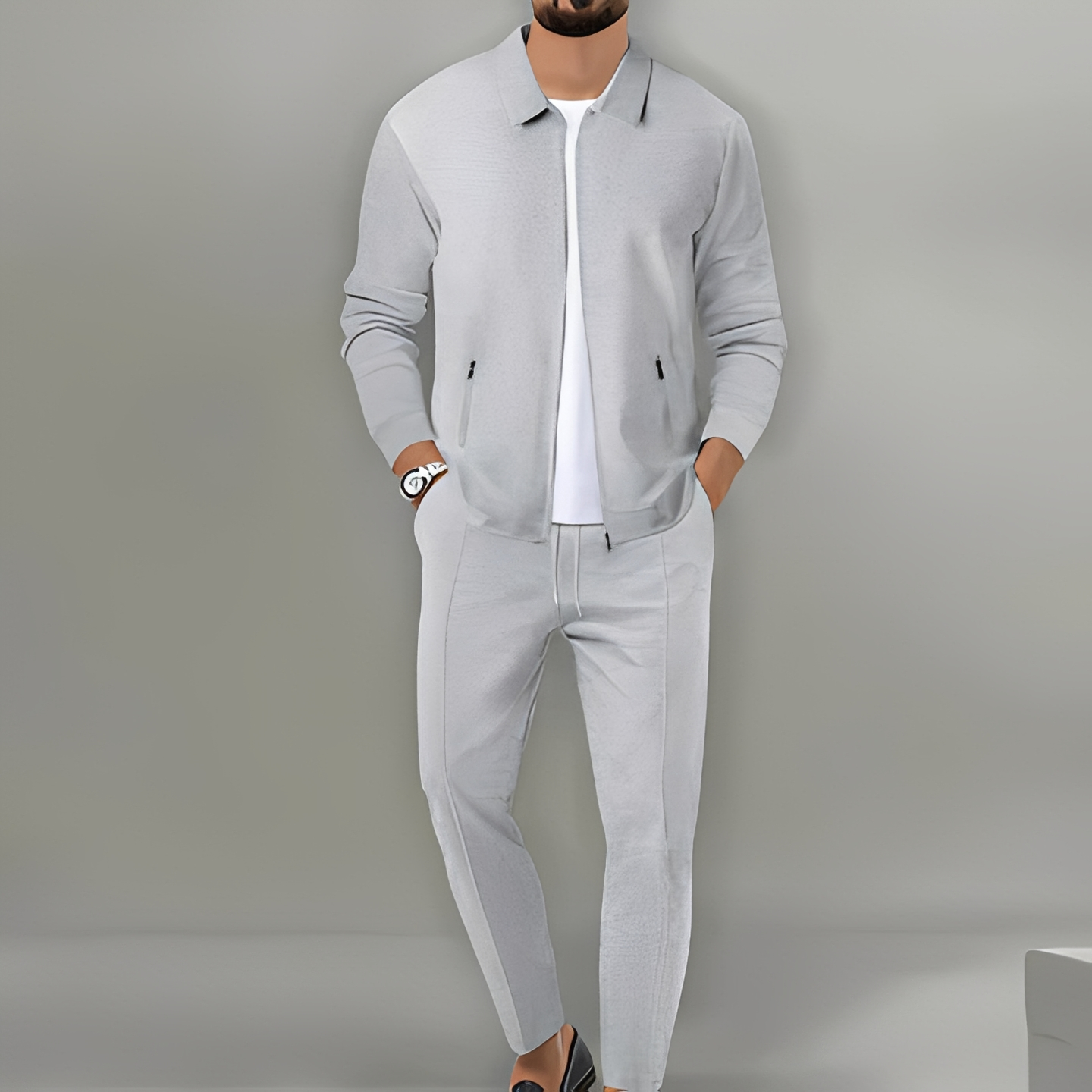 Ryan | Men's Zip Up Jacket Suit Set