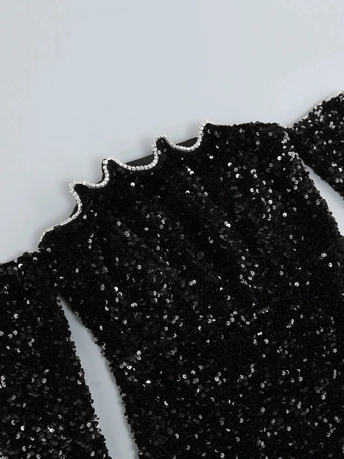 Sexy Slash Neck Long Sleeve Sparkling Sequins Dress Off Shoulder Party Dress