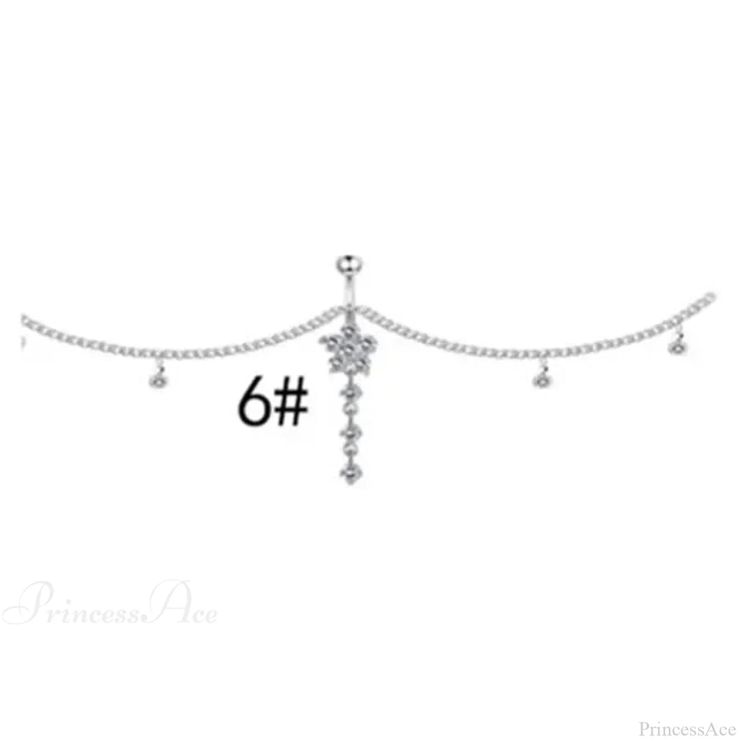 Shiny Metal Chain Dark Belly Ring