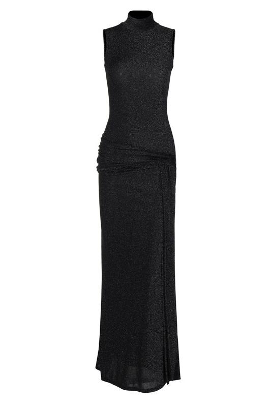 Melanie® | Maxi Knit Dress With Metallic Straps