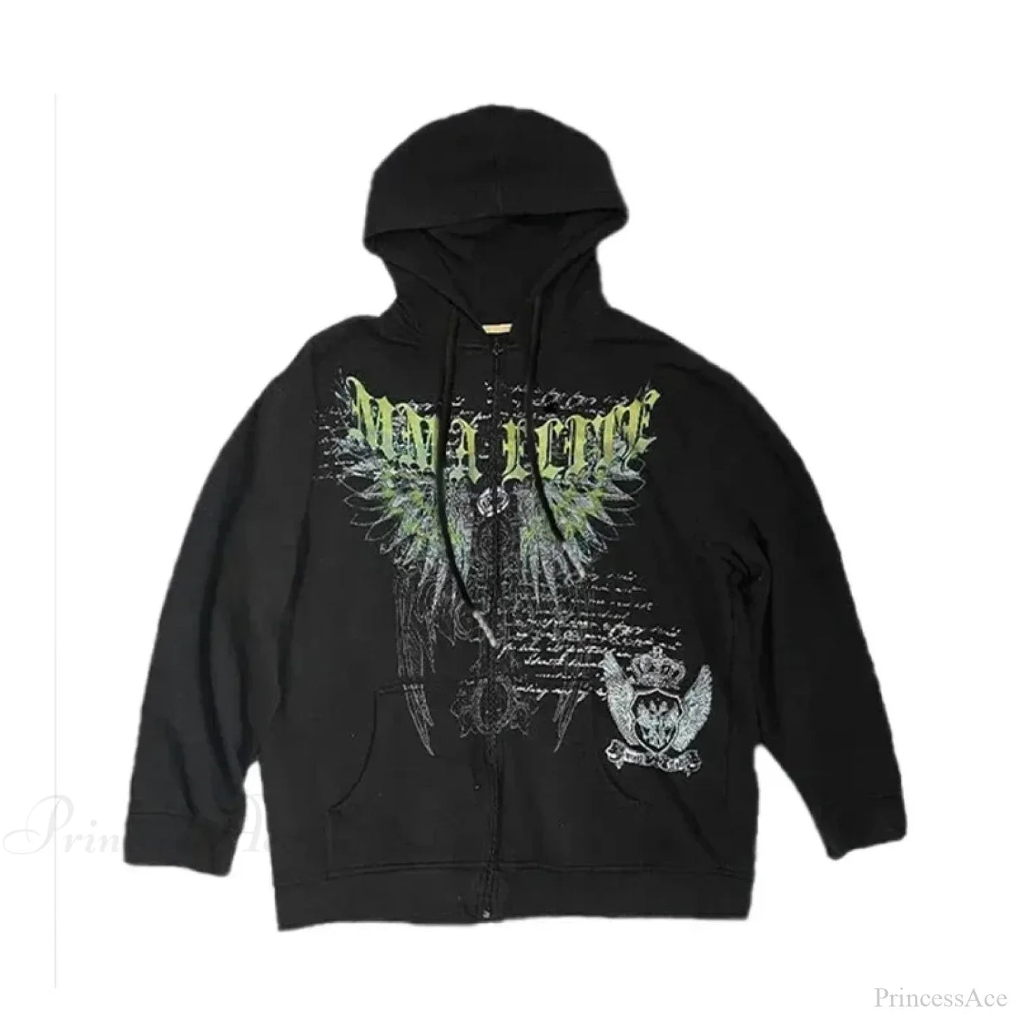 Skull Print Hooded Sweatshirt