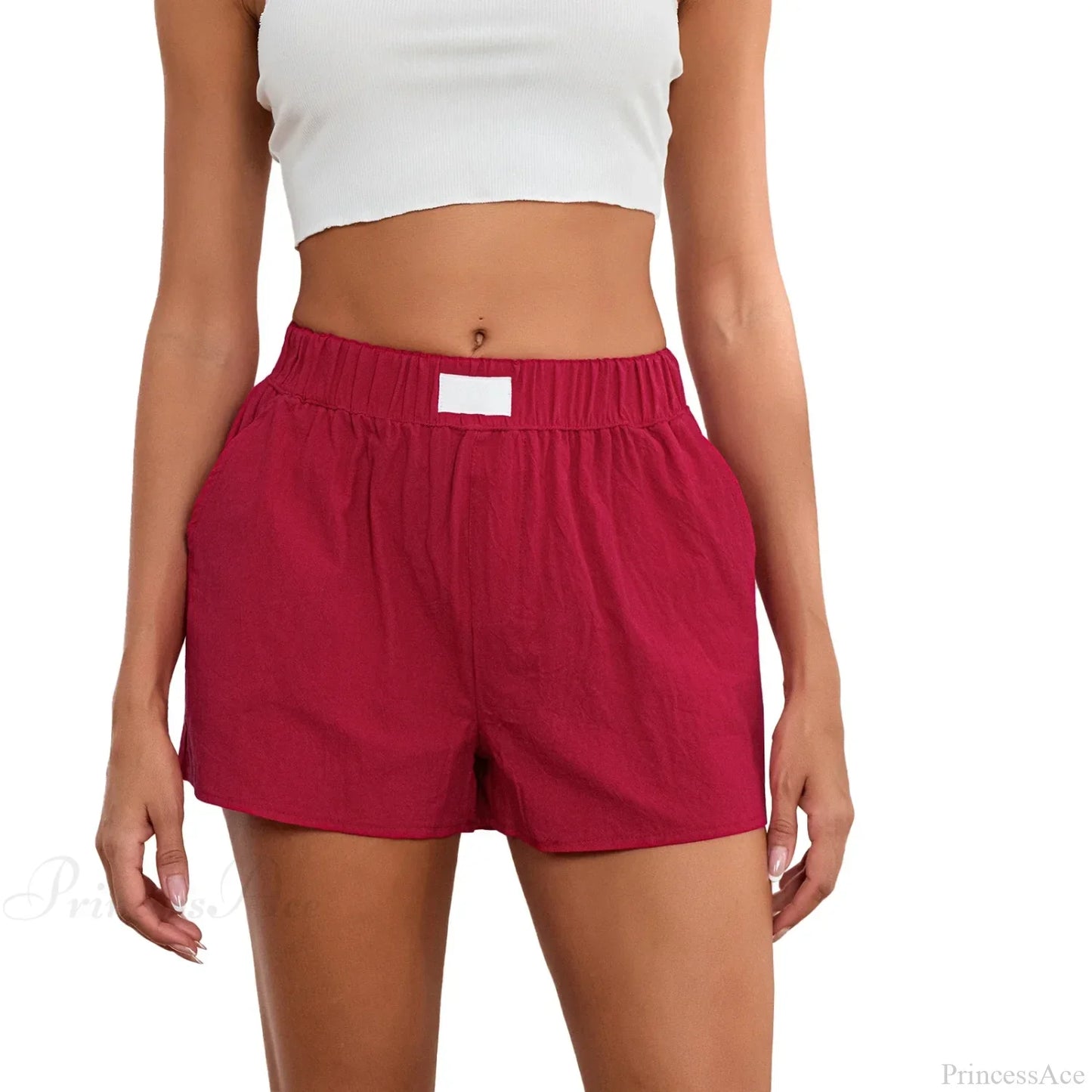 Solid Wide Leg Pocket Short