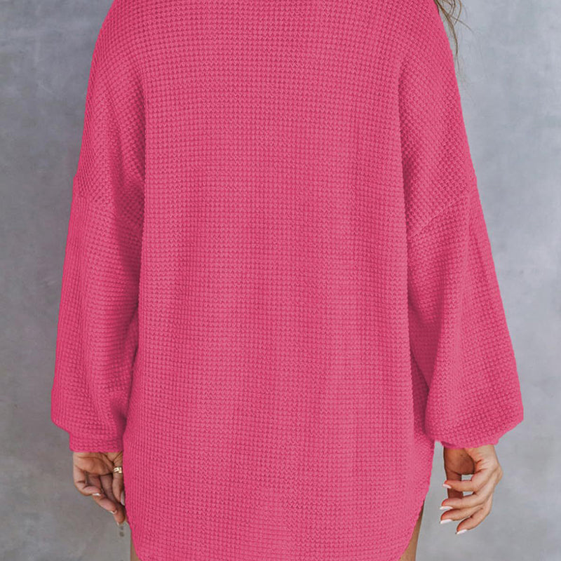Brianna | Casual waffle knit shirt