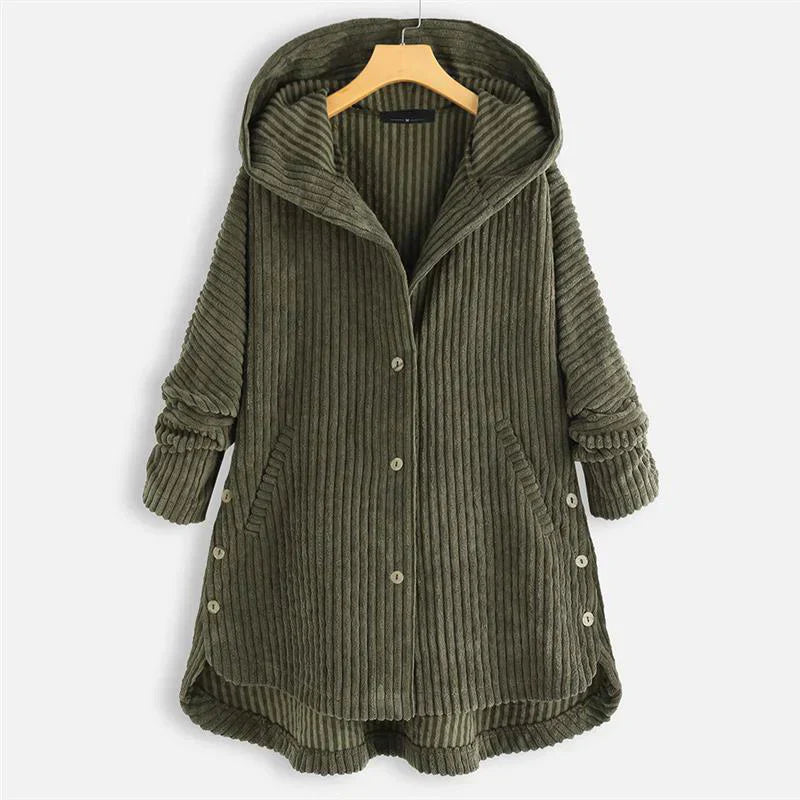 Imelda | Ribbed hooded coat