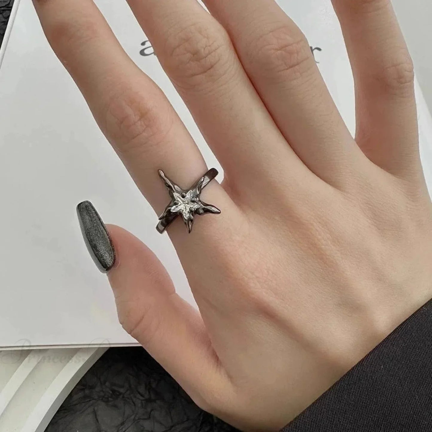 Stellar Shaped Gothic Zircon Band