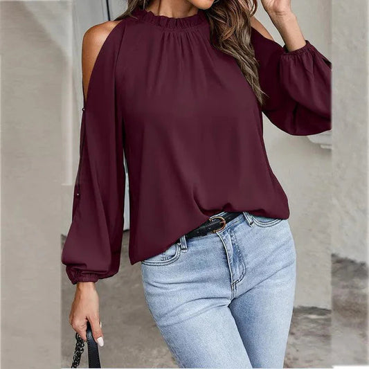 Florence® | Elegant Long-Sleeved Off-The-Shoulder Blouse