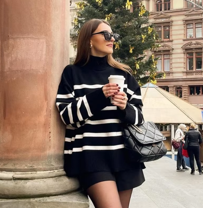 Vanesa | Long sleeve turtleneck sweater for women