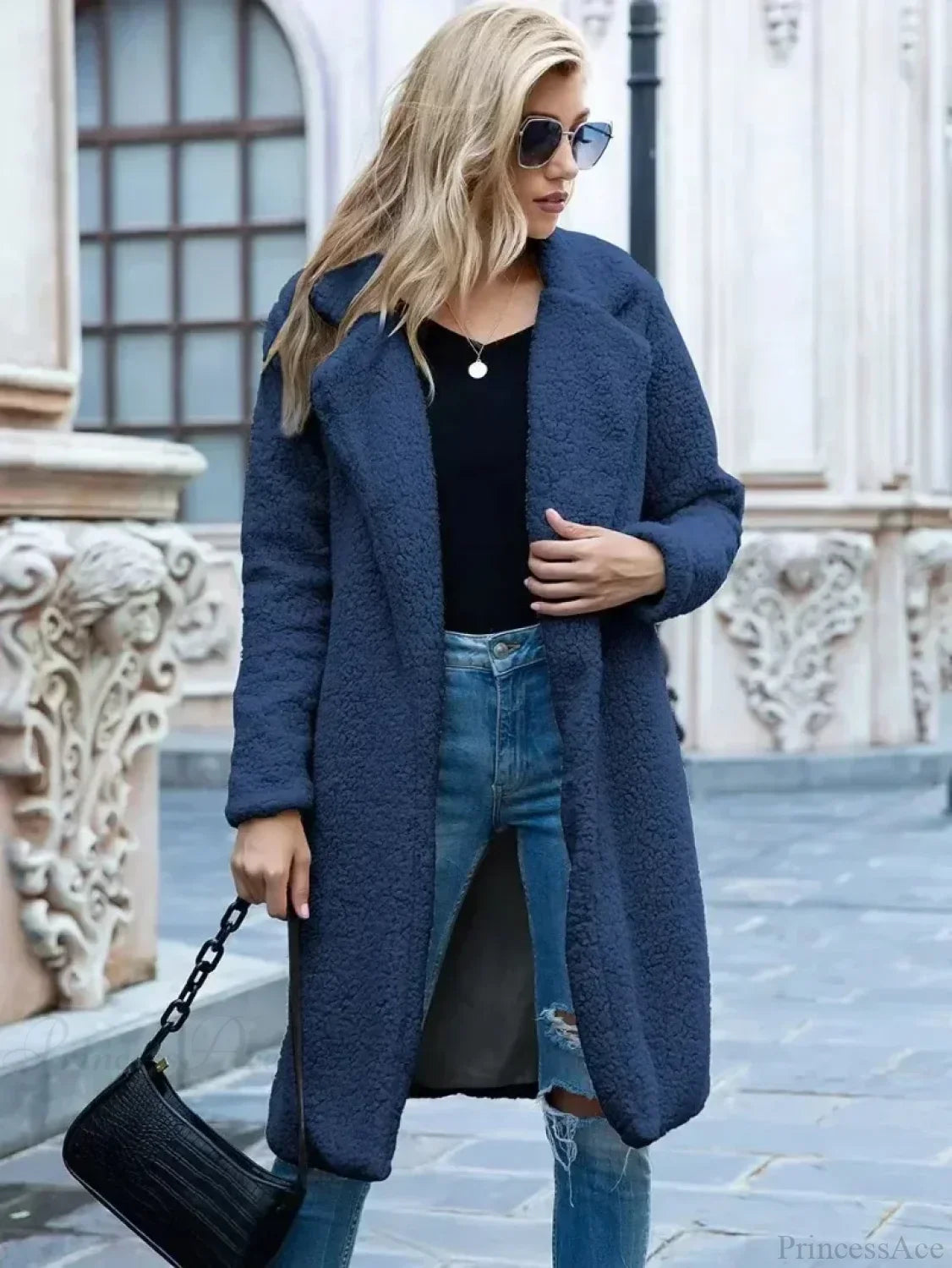 Teddy Bear Plush Turtleneck Overcoat