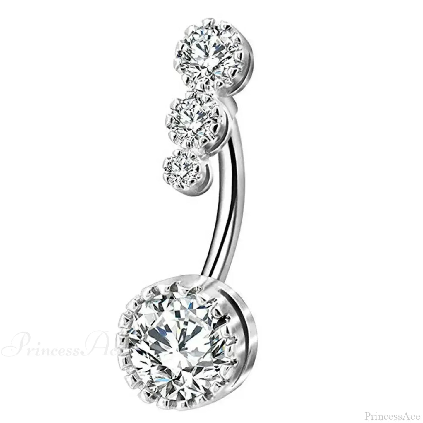 Traditional Zircon Drip Medieval Stomach Ring