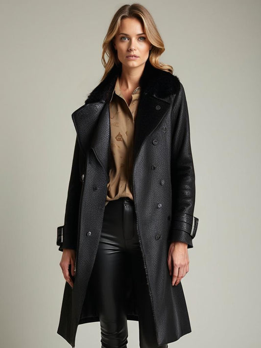 Francisca | Luxurious leather trench coat