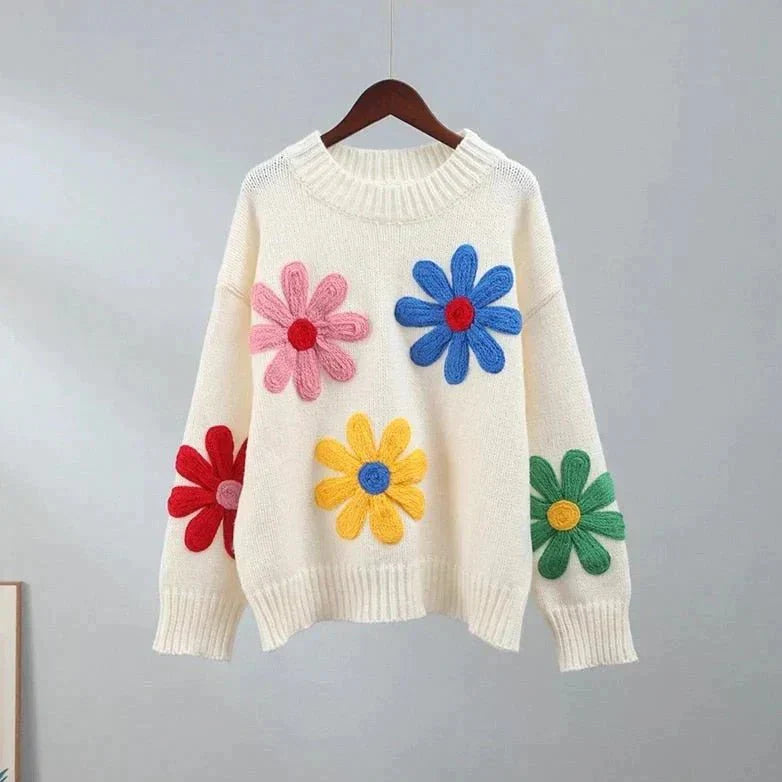 Olga | Sweater with flowers