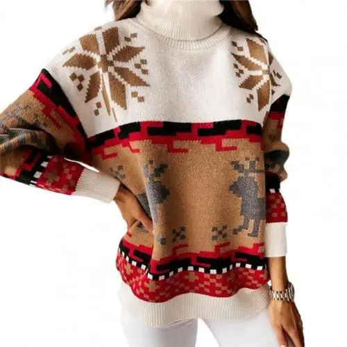 Kirsten | Women's Christmas sweater with Norwegian motifs
