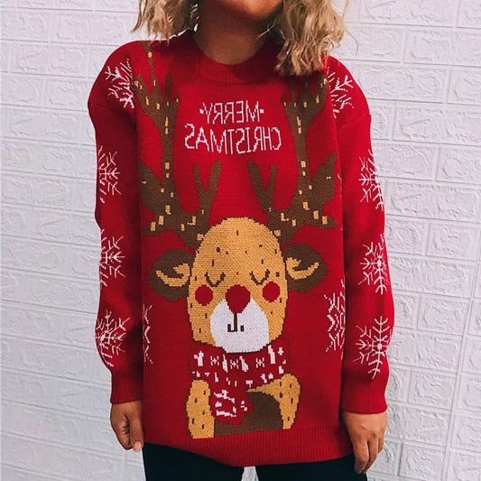 Marta | Children's Christmas sweater with reindeer motifs