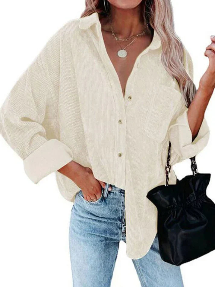 Bryget® | Rib Samtblouse