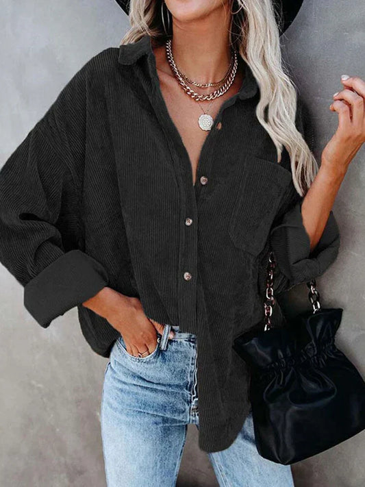 Bryget® | Rib Samtblouse
