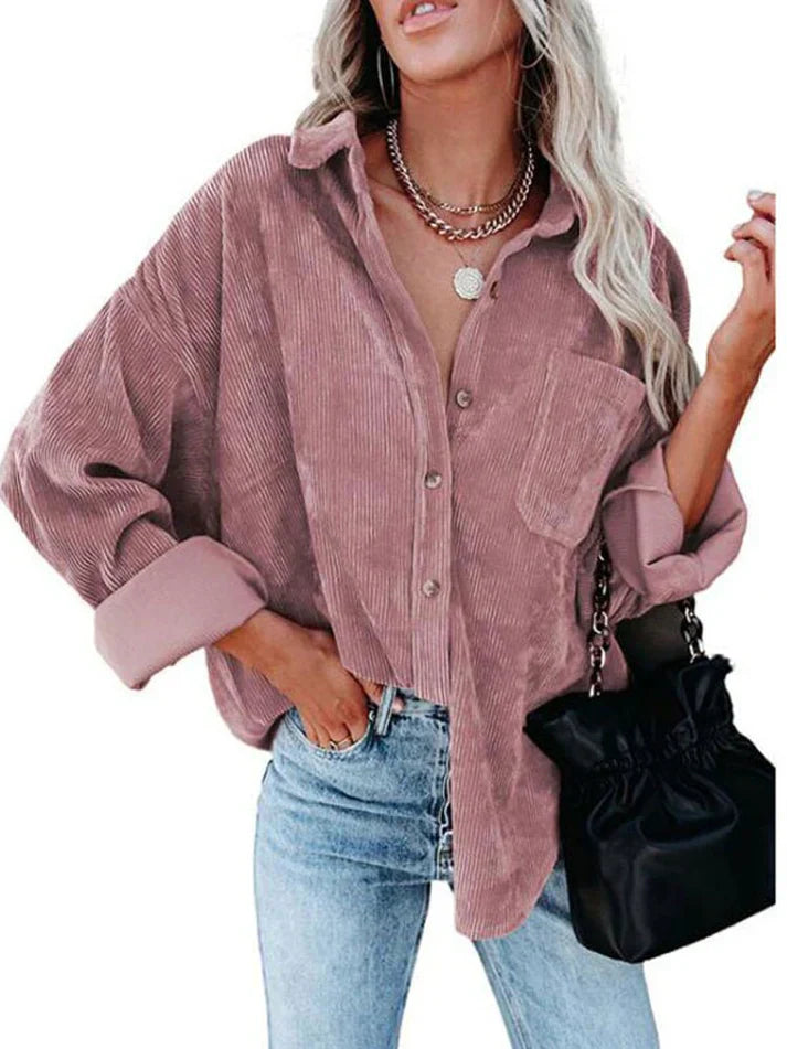 Bryget® | Rib Samtblouse