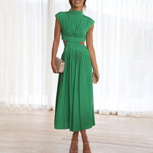 Brenda® | Pleated Dress With High Neck