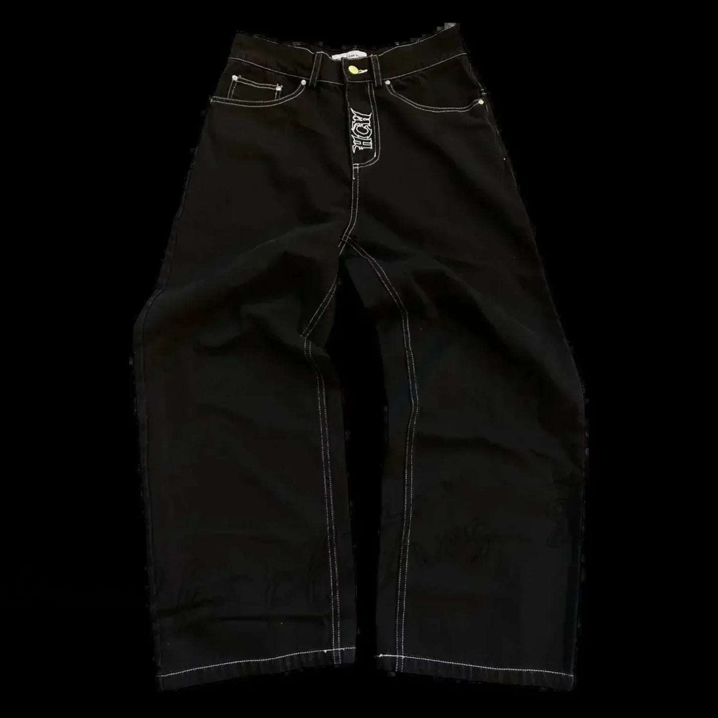 Vintage Gothic Skull Embroidered Trouser