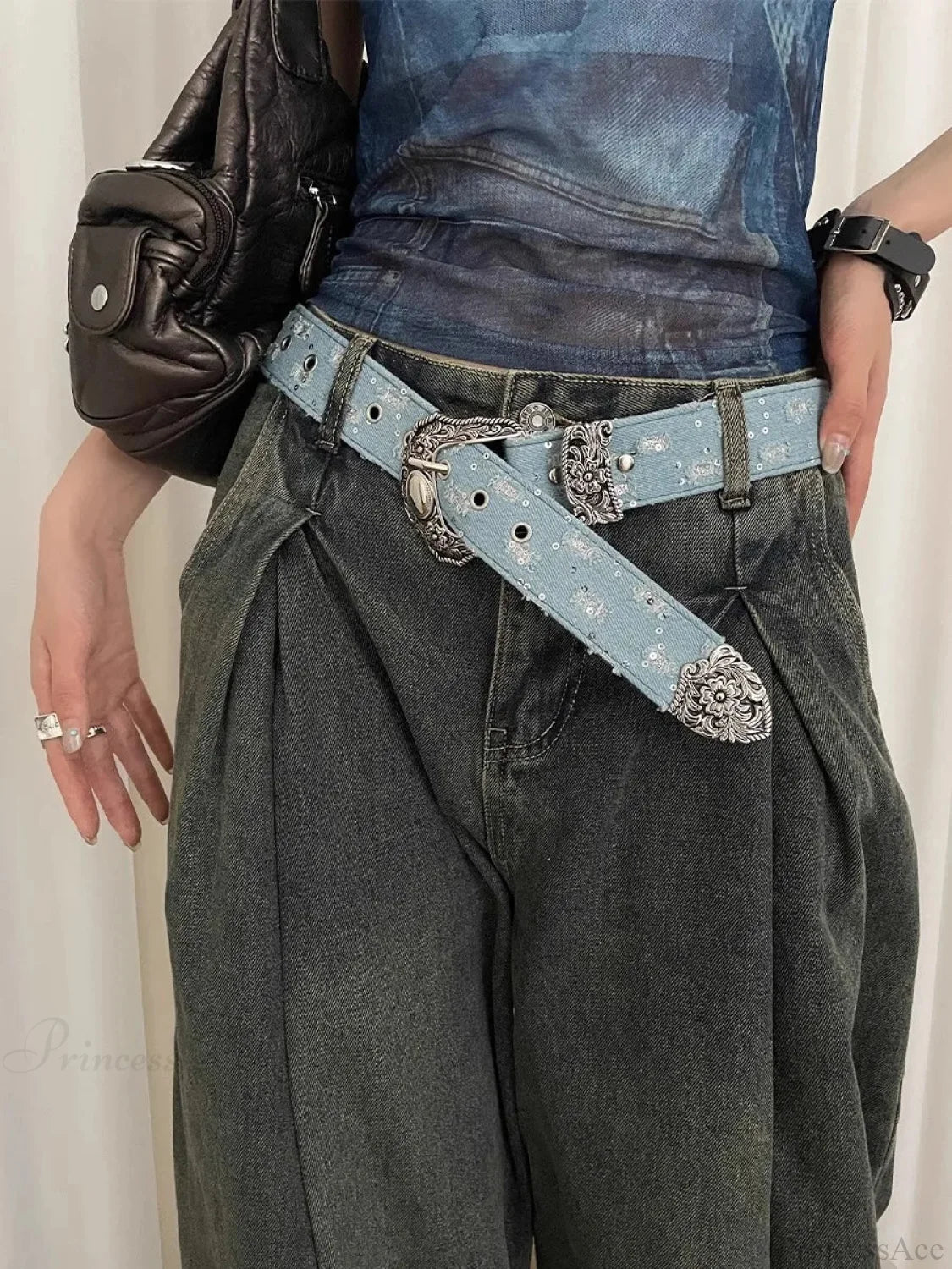 Vintage Y2K Dark Jeans Strap