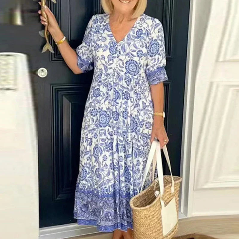 Graciela® | Bohemian V-neck dress for women