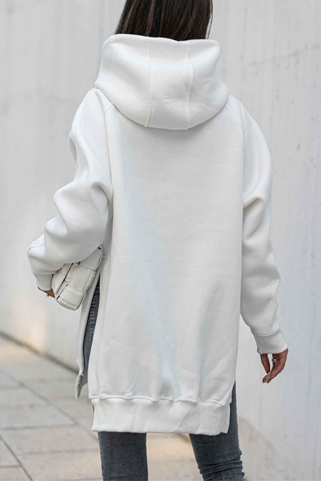 Larissa | Solid color hoodie with pocket slit