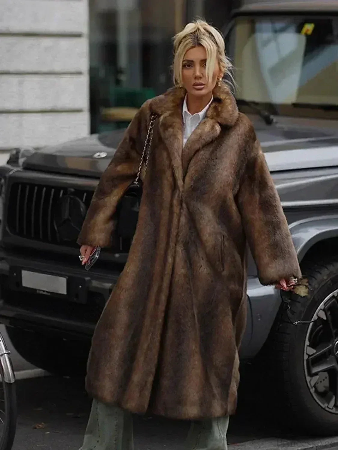 Winter Lapel Loose Long Coat