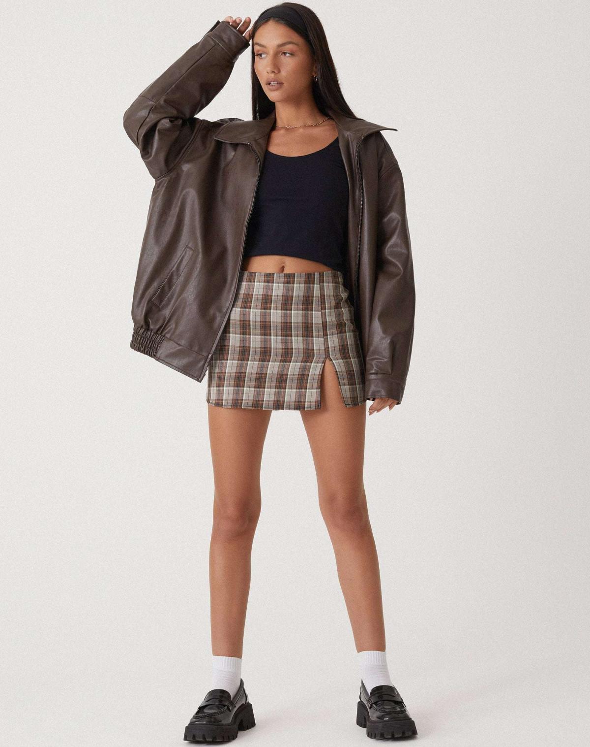 Maite | Loose women's leather jacket