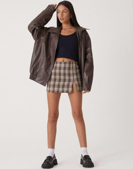 Maite | Loose women's leather jacket