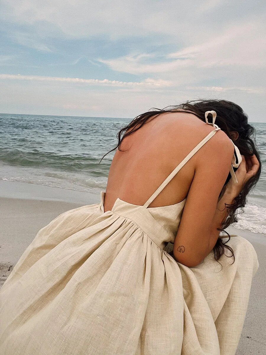 Maribel® | Long Linen Summer Dress